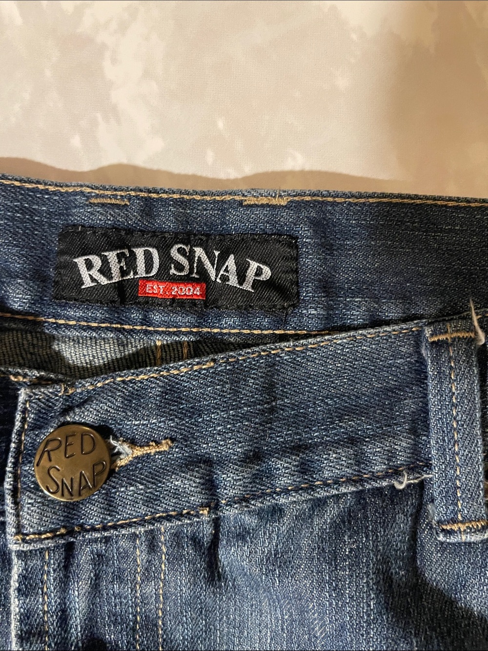 Men's Straight Jeans in Dark Washed Blue - Picture 2 of 6